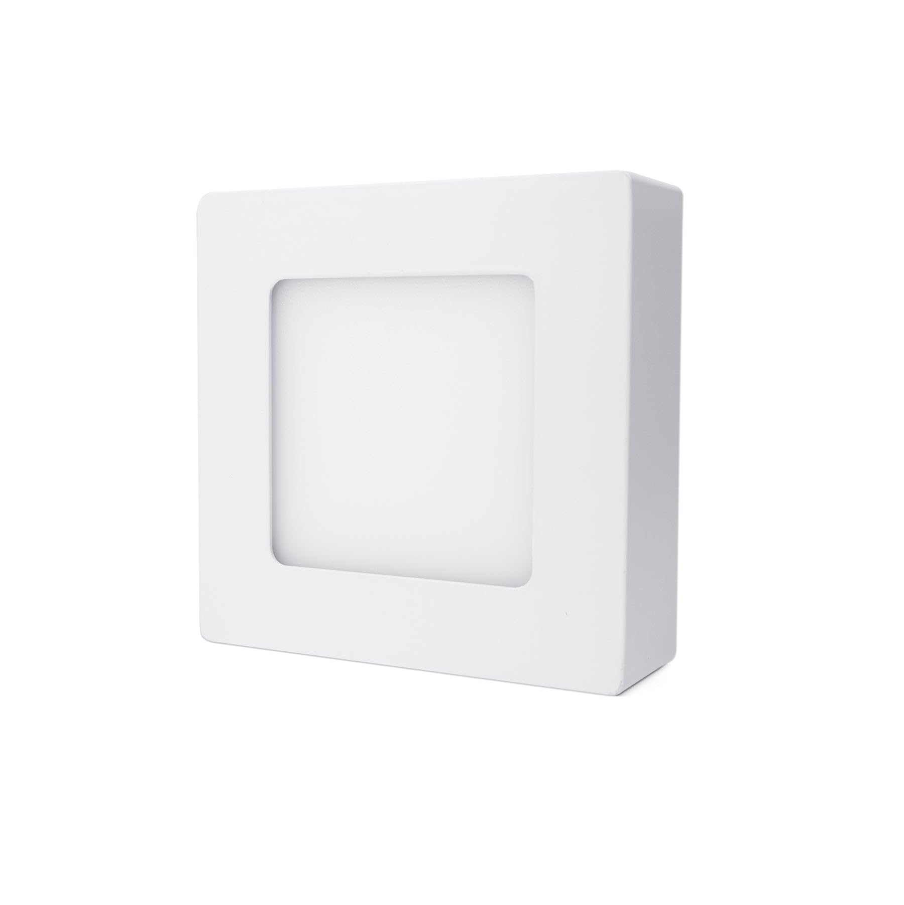 G.W.S® 6W Square LED Surface Mounted Panel Downlight Ceiling Light Day White (6000K), LED Driver Included
