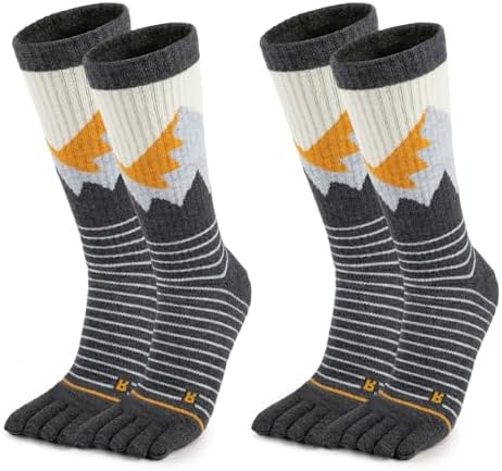 Merino Wool Toe Socks Crew 2 Pairs – Best lightweight crew