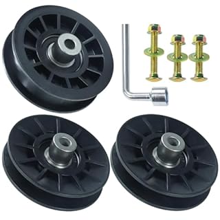 POSFLAG 2 Pack 532194326 Idler Pulley with 532194327 Idler Pulley Replaces Craftsman 194326 Idler Pulley, 532194327 Pulley Idler Flat, 194327 Idler Pulley for Husqvarna YTH22V46 YTH20K46 LGT2654 Decks