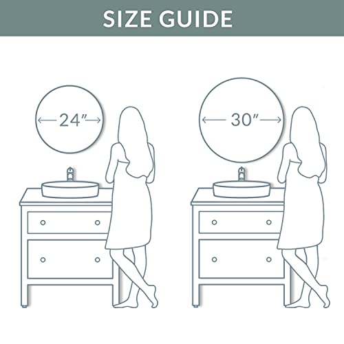 Barnyard Designs 30 Inch Black Round Mirror, Modern Bathroom Mirrors For Wall, Farmhouse Mirror, Metal Framed Round Mirror, Circle Mirrors For Wall, Bathroom Vanity Mirror, Wall Mirrors Home Decor #TOP5