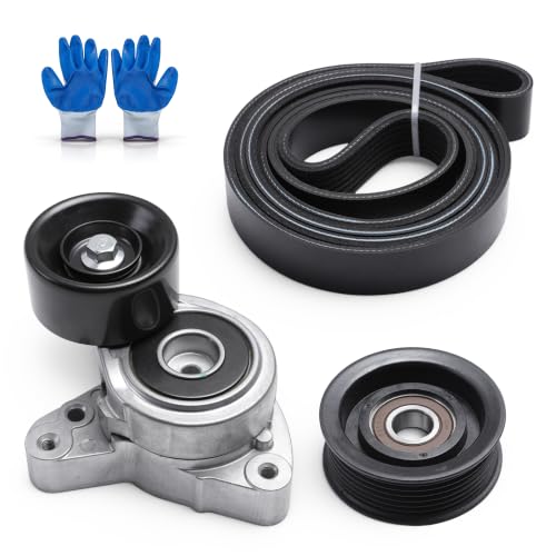 Image of Belt Tensioner Serpentine Belt Idler Pulley Kit Fit for Honda CR-V 2012-2014 L4 2.4L - GAS, OE#38278, 38278M, 36769