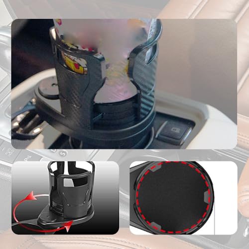 Portavasos ajustable para auto, negro carbono miniatura 5