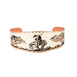 FRONT LINE JEWELRY Native American End of Trail Bracelets Cuff Feature Open-Ended Adjustable Copper Cuff End of the Trail Design End of Trail Jewelry (End of Trail)