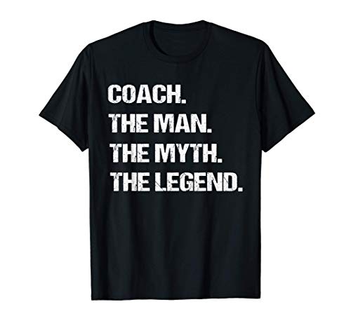 Coach The Man Myth Legend Cool USA Ice Hockey Sports Gift Camiseta