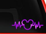 Mickey Mouse Heartbeat Car Truck Vinyl Decal Art Wall Sticker USA Disney Fun Adorable Cute Life (pink, 8