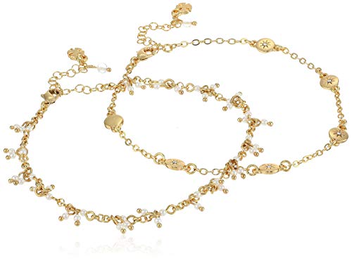 Lucky Brand Jewelry Star Pave Anklet, Gold