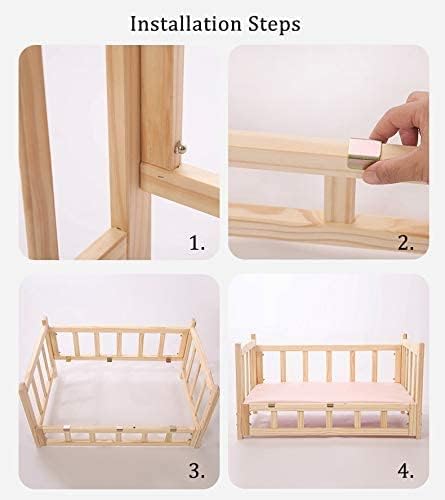 Cama Elevada para Perro Mediano 60x38x42cm con Colchoneta miniatura 6