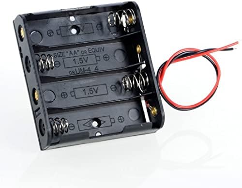Techtonics 4 x AA Battery Holder Box, Without Cover - 2pcs