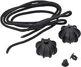 VMINOG Halteband Hutablage Universal,2 Stücke Kofferraum Halteband,Den Kofferraum Schnur,Hutablage Haltegurt,Hutablage Haltegurt String Clip Knopfhalter,Hutablage Haltebänder(Schwarz)