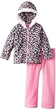 Young Hearts Little Girls' 2 Pieced Printed Jackethood and Pant