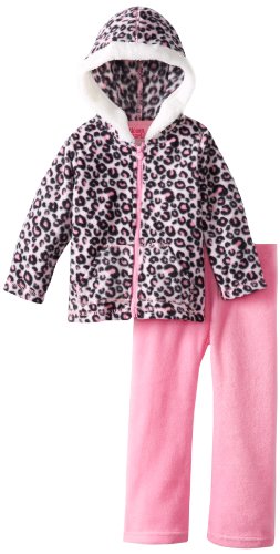 Young Hearts Little Girls' 2 Pieced Printed Jackethood and Pant