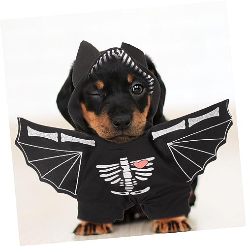 Disfraz de murciélago para perro Halloween miniatura 3