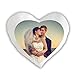 PixiPrints Personalisiertes Fotokissen mit Bild und Text * Herzförmiges Kissen (glatt) mit Kissenfüllung * selbst gestalten mit eigenem Foto * hochwertig Bedruckt