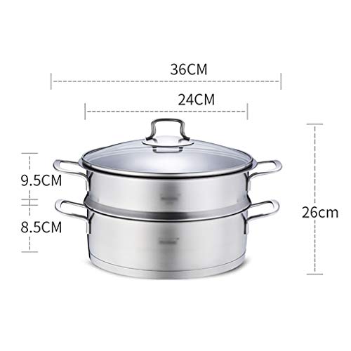 Panela A Vapor/Sopa Em Aço Inoxidável 304 1 Camada Doméstica Com Vaporizador 24Cm Espessado Adequado