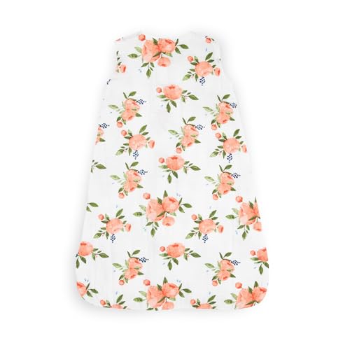 Image of Little Unicorn 6-12 Month Premium Muslin Sleep Sack 1.1 TOG | Soft & Breathable Muslin Cotton for safer sleep | 2 way zipper (Watercolor Roses)