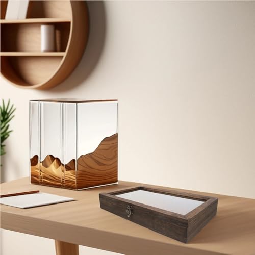 Caja de madera con tapa para exponer mariposas en el salón de casa 6