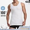 NUOZA Mens Vests Tops 3 Pack Cotton Tank Top Men Fitted White Vests for Men UK Sleeveless Undershirts for Gym Running Summer Multiple Colors and Sizes 3XL #1