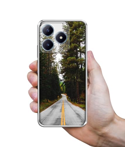 Image of Casotec Road Photo Design Printed Silicon Soft TPU Back Case Cover for Realme C63 4G / Narzo N63 4G