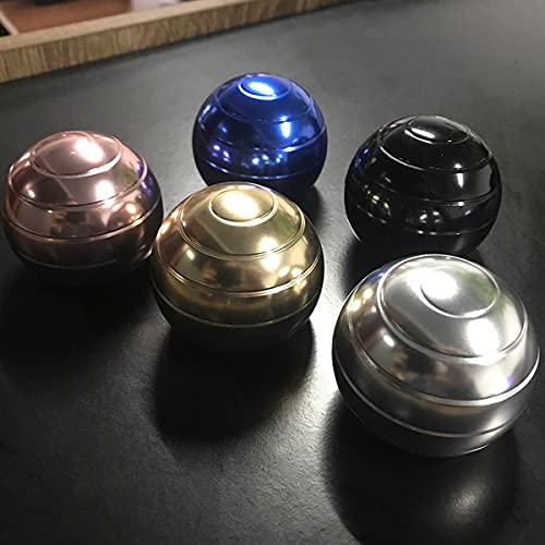 Panshi Metal Kinetic Desk Toy, Optical Illusion Fidget Spinning Top Ball, Unique Executive Stress Relief Gift for Adults & Kids