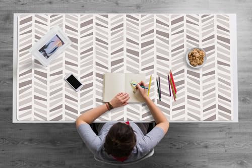 Tapis de bureau géométrie en chevrons idéal pour travailler à la maison
