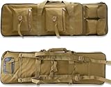 PBTMCD Bolsa Táctica For Pistola Airsoft, Funda For Pistola Rifle De Caza, Mochila De Protección For Transporte De Pistola De Francotirador For Tiro Al Aire Libre(Tan,115CM)