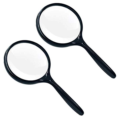 虫眼鏡手持ちルーペ 拡大鏡 100mm径5倍レンズ 読書ルーペ 天眼鏡