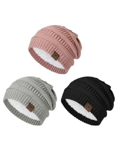 Image of Durio Winter Hats for Women Cable Knit Beanie Soft Womens Beanies Thick Winter Hat