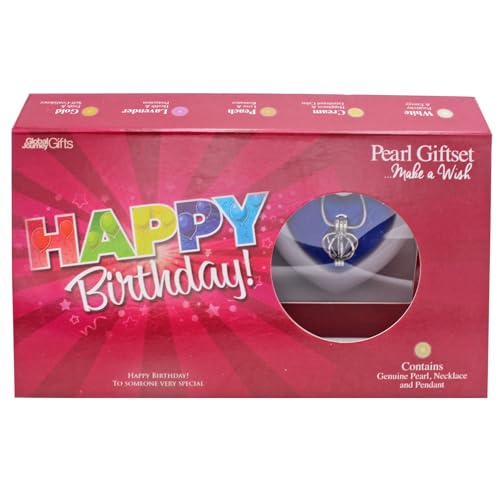 Wish Pearl Kit Creations Kit, Pendant Necklace, Cultured Pearl Oyster Necklace with Box Pearl in Oyster for Girl Women - Happy Birthday 2488