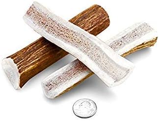 Small Split Elk Antler 3 Pack - Elk Antler Dog Chew - Grade A Premium - Organic - Made in USA - No Mess