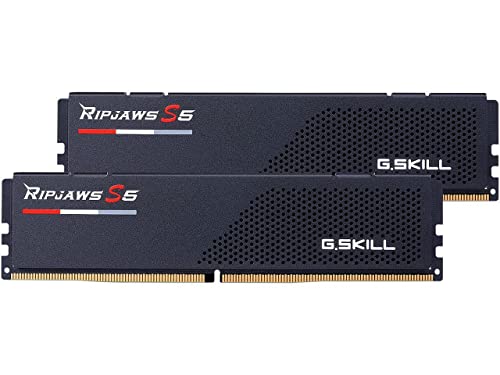 Image of G.Skill Ripjaws S5 (Intel XMP) 64GB (2 x 32GB) DDR5 5600 CL36-36-36-89 1.25V Dual Channel Desktop Memory /RAM - F5-5600J3636D32GX2-RS5K (Black)