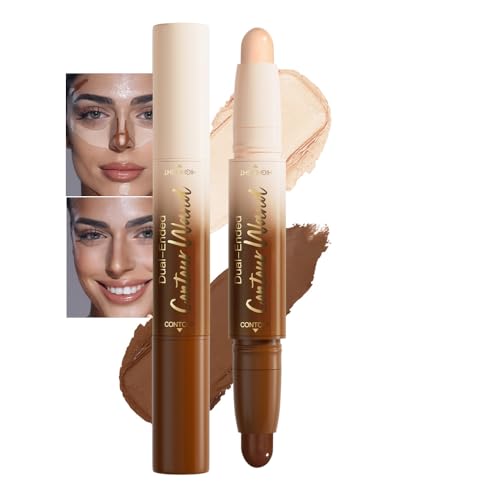 2 in 1 Contour Stick Waterproof Bronzer Highlighter, 22-Medium