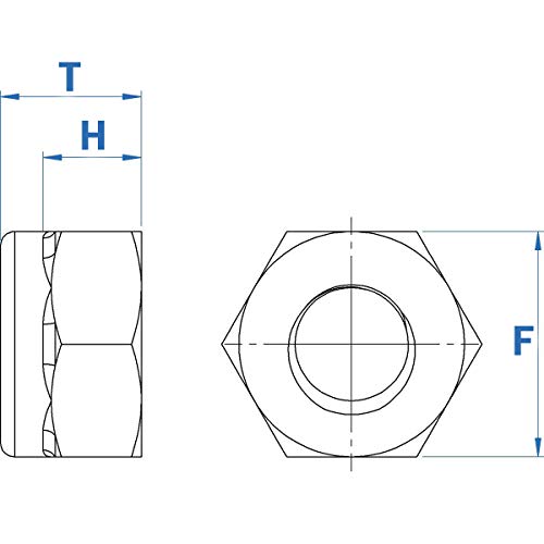 Fullerkreg 輸入品 Quantity 50Pcs 1/4-20 Nylon Insert Hex Lock Nuts, Stainless Steel A2-70/304/18-8 thumb #4