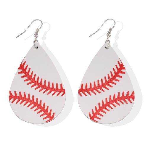 Baseball Earrings for Women Dainty Lightweight Wooden Drop Earrings Fashionable Statement Pieces Unique Sports Fan Jewelry Gift