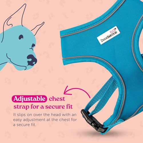 Harnais Airmesh Doodlebone léopard rubis léger et respirant pour chien