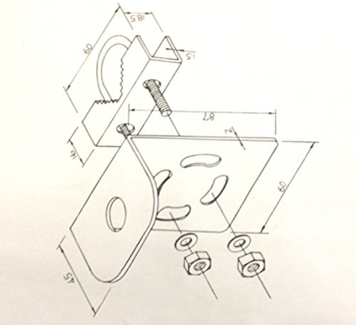 Anteenna TW-CR Mount Bracket Stainless Steel 16mm Hole For L Type UHF Female ( SO-239 ) For 144/440MHz Ham Mobile Antenna