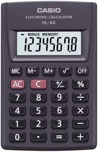 Calculadora de Bolso, 8 Dígitos, Big Display, Preta, Casio