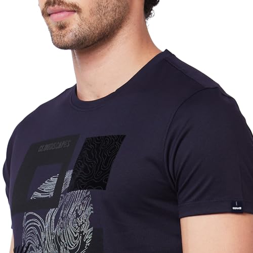 Image of Spykar Men's Slim Fit Round Neck Half Sleeve Solid Casual T-Shirt