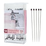 Nähstifte,100-teilig Edelstahl 3,8 Zentimeter - -Kugelkopf Bastel-Quiltnadeln | Für Kleidungsherstellung Kunstprojekte Schmuckdekoration Corsage Perücke Schneider Erwachsene