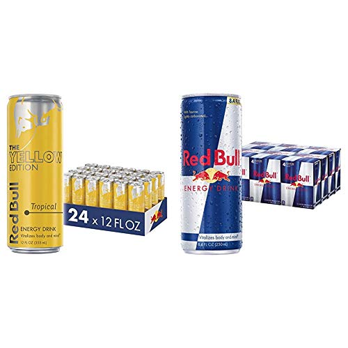 Red Bull Energy Drink Tropical and Original Formula, Multiple Sizes (24 Pack)