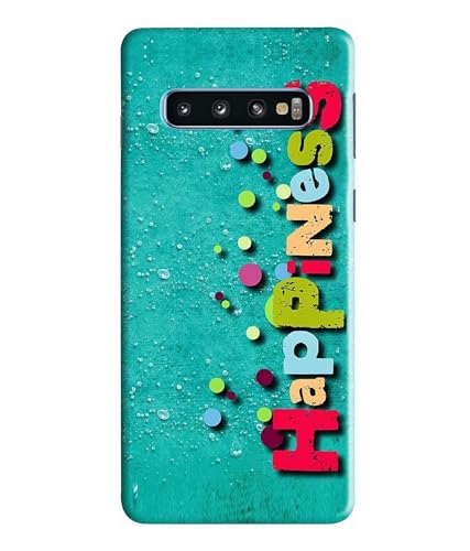 Image of Happiness Happy Printed Hard Back Case Cover Compatible for Samsung Galaxy S10 (Multicolor) - D1670