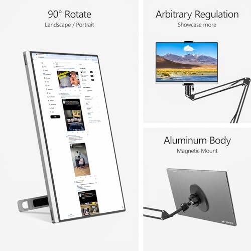 Image of Veout 16 inch Portable Monitor with Built-in Stand,Vertical Monitor, USB-C & Mini HDMI External Laptop Screen, Second Display for PC, MacBook, iPad, Phone, Travel & Office