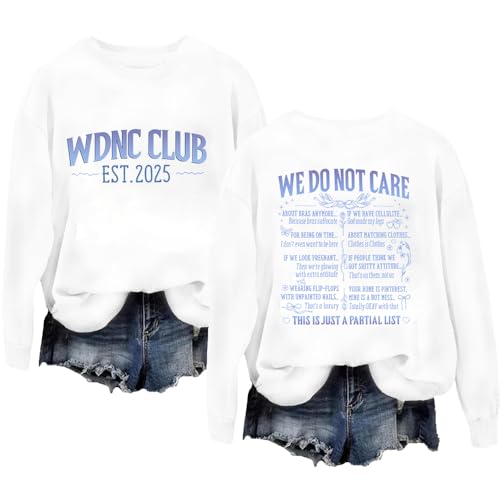 We Do Not Care Club Sweatshirt WDNC Club Sweatshirt Retro