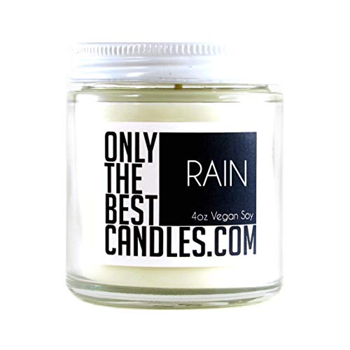 The Smell of Rain 4oz Candle | Glass Jar 4oz | Vegan Soy Wax | Handmade Small Business | Lasts 40+ Hours