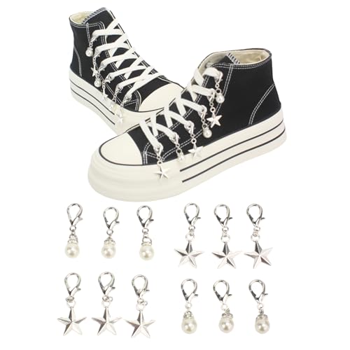 Y2K Shoelace Charms for Sneakers Alloy Shoe Accessories Set, DIY Trendy Shoe Decorations for Canvas Shoes, Boots, Laces