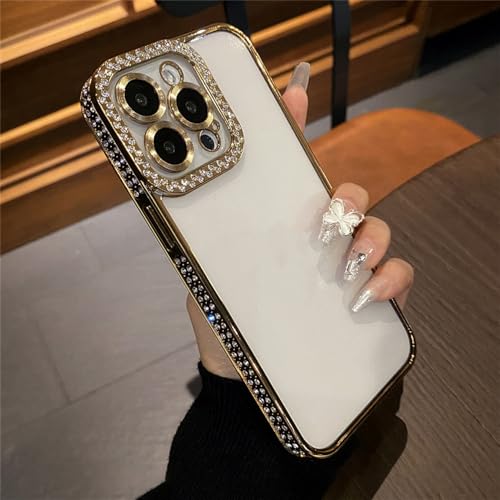 Coque silicone anti-choc iPhone 13 protectrice et chic avec strass brillants