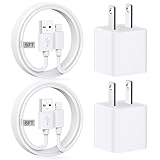 iPhone Charger USB with 6ft Long iPhone Charger Cord 2Pack[MFi Certified], A-pple Charger Block USB Wall Charger Adapter with Lightning Cable for iPhone 14/13/12/11 Pro Max/XS/XR/X/8/7/6/5/iPad