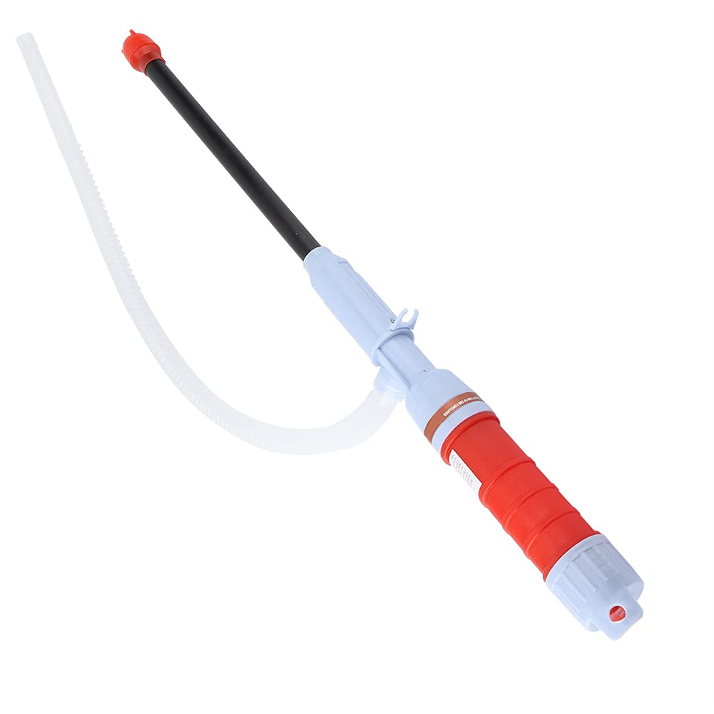 Bomba Eléctrica de Transferencia de Líquido, Bomba de Sifón Duradera para Agua, Aceite, Diésel, Perfecta para Vaciar Peceras, Piscinas, 64cm, Azul (Roja)