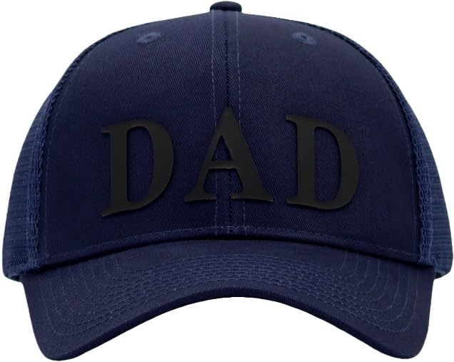 Image of Father's Day 3D DAD PVC Patch Hats, Dad Birthday or Festival Trucker Hat, Fits OSFM&XXL Head, Gifts for Husband Daddy Grandpa