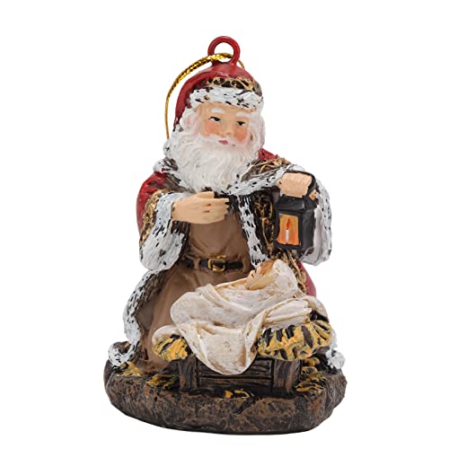 Estátua De Velho De Natal VTOSEN, Pingente De Decoração De árvore Em Forma De Lanterna Pintada à Mão