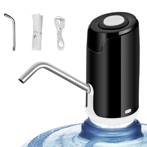 Dispensador de agua eléctrico, bomba de agua eléctrica | Dispensador de bomba de agua potable con carga USB | Bomba de agua potable de agua embotellada, bomba de agua portátil para exteriores, aulas,